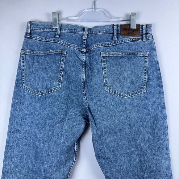 Wrangler Straight Leg Jeans Mens Size 38X32 Advanced Comfort MGW25MW Blue - Picture 4 of 12